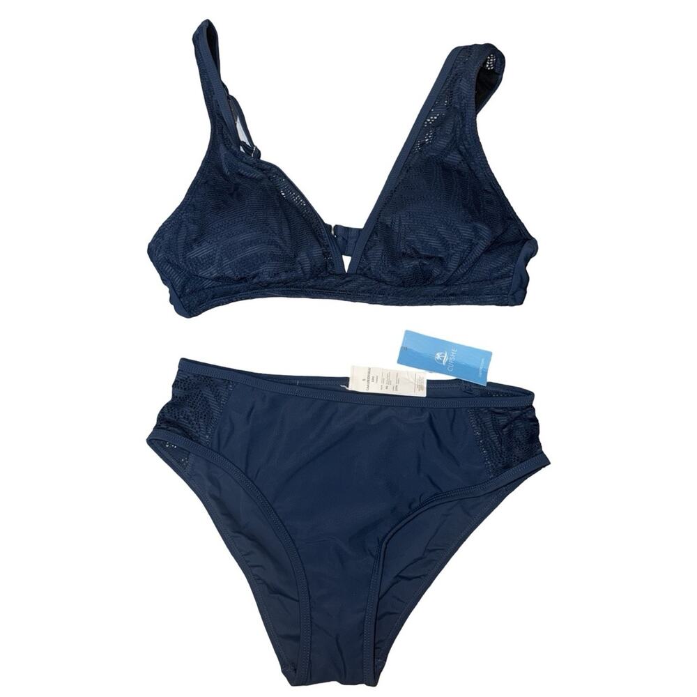 NWT Cupshe Two Pieces Bikini Blue, Woman’s Size S